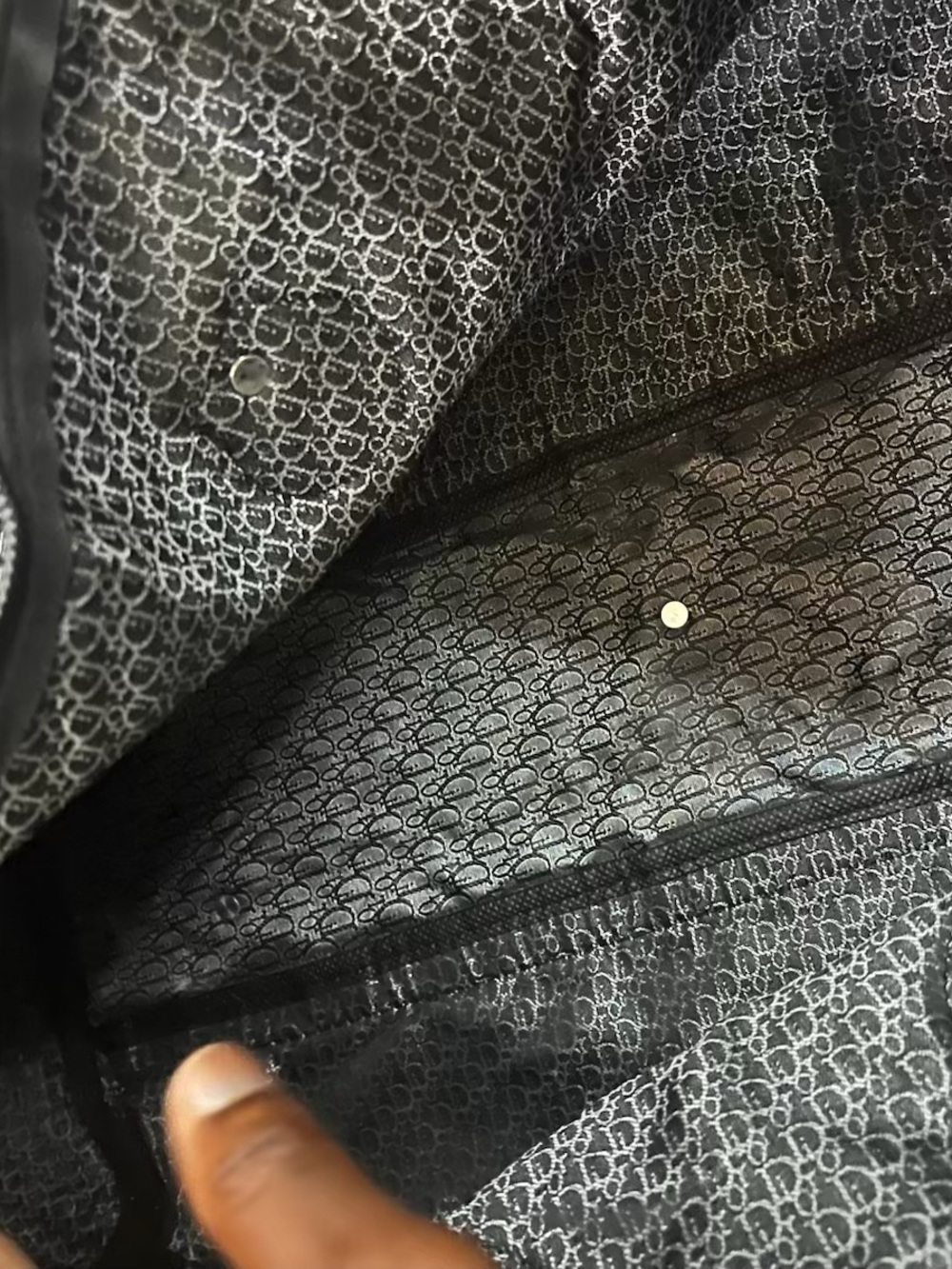 Dior Black & Beige Monogram Duffle Bag - Picture 8 of 8